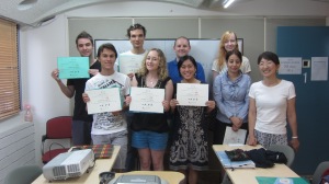 The small but proud JLPT N1 class. :)
